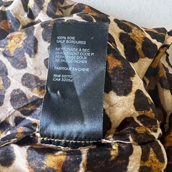 Zimmermann Amelie Tie Shoulder 100% Silk Jumpsuit Leopard Print Size Small/6 - Picture 8 of 8